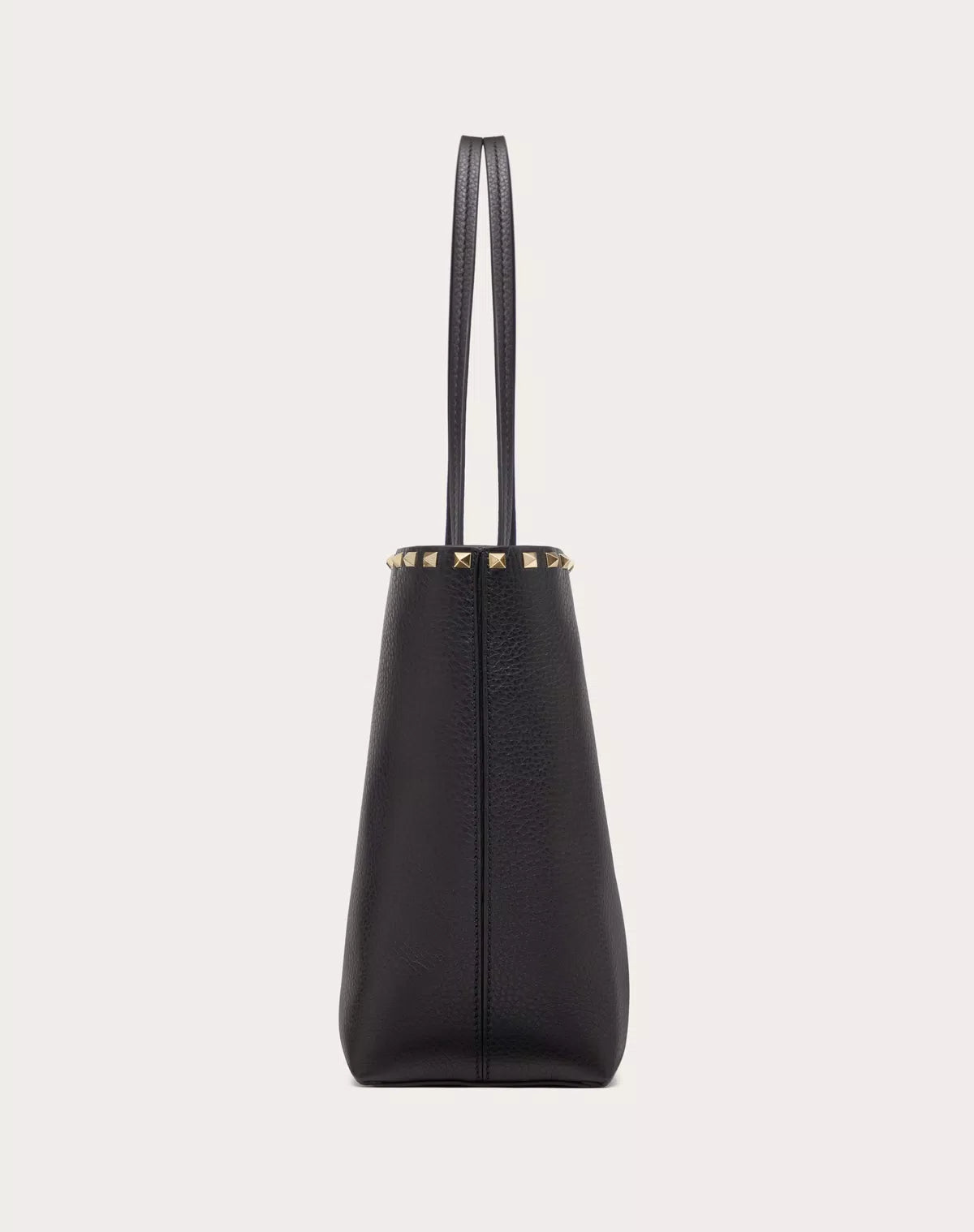 Rockstud grainy calfskin tote bag