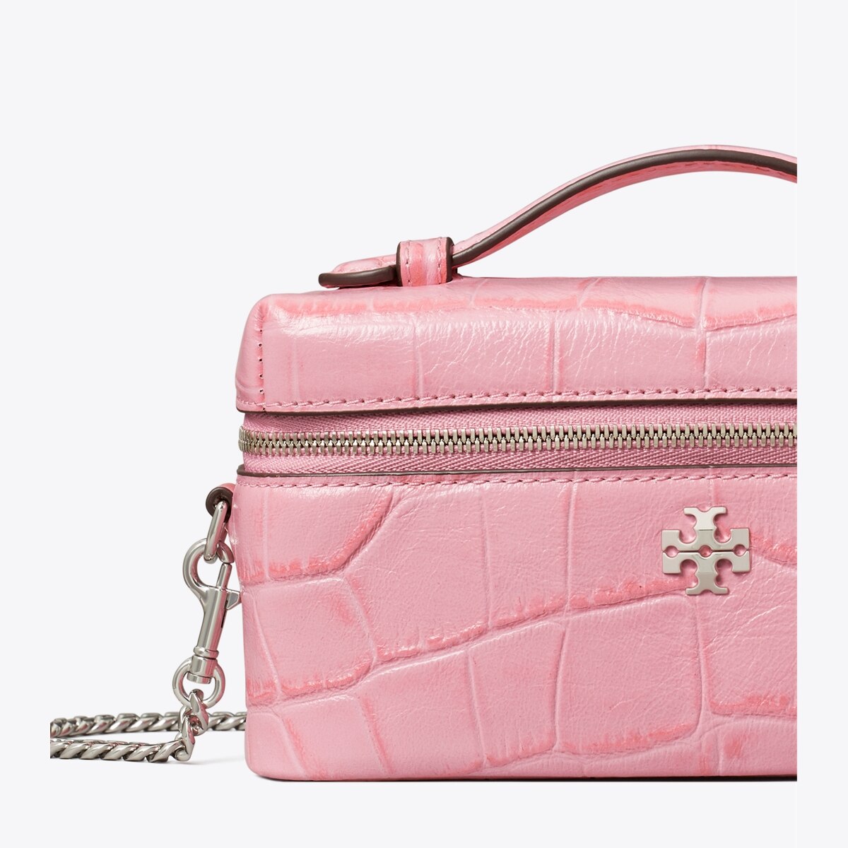 CHARLIE CROC-EMBOSSED VANITY CASE