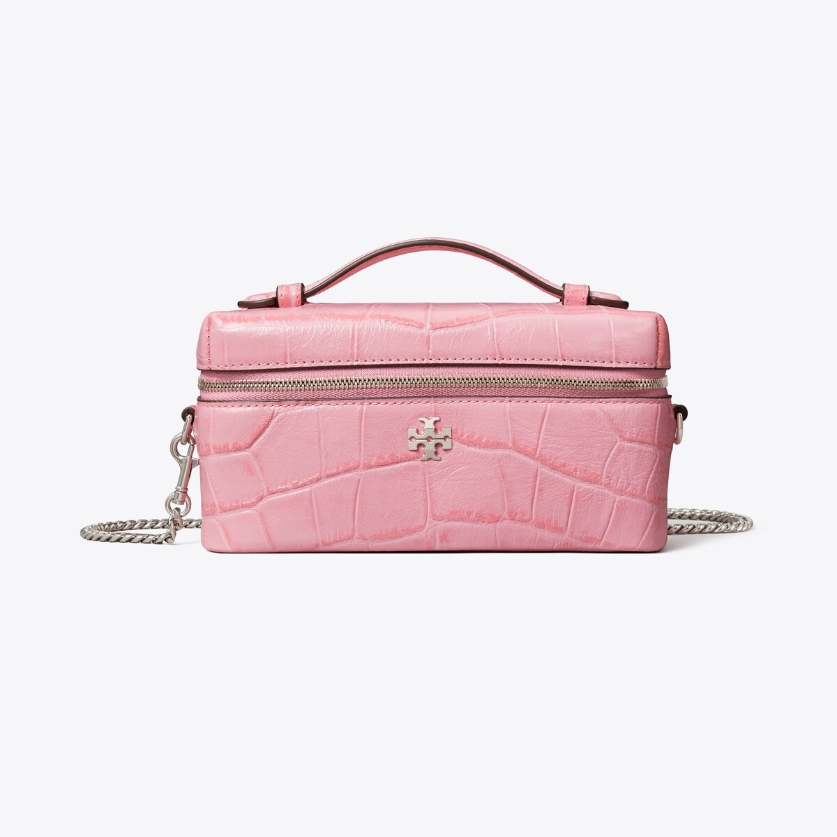 CHARLIE CROC-EMBOSSED VANITY CASE