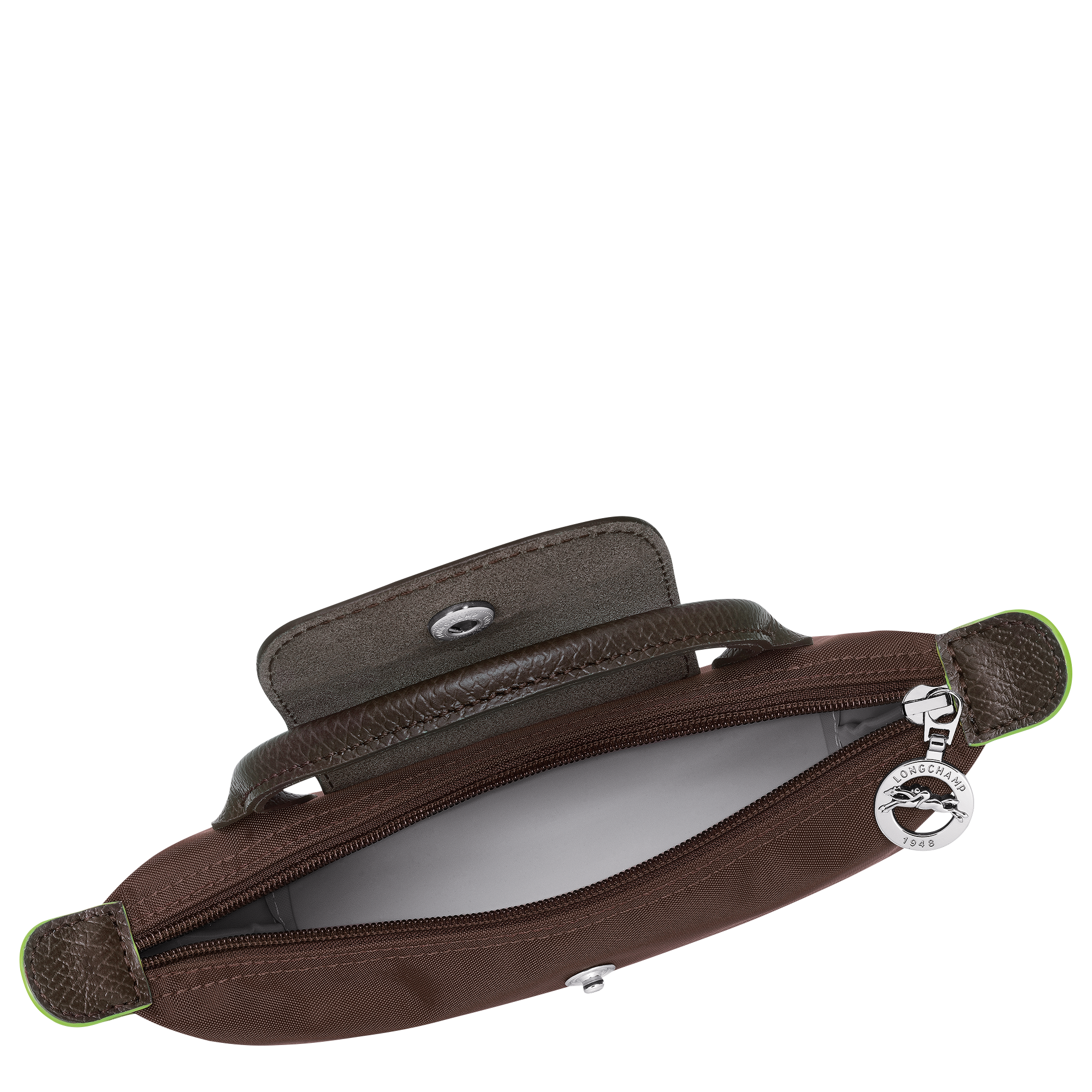 Le Pliage Green Pouch with handle Mocha
