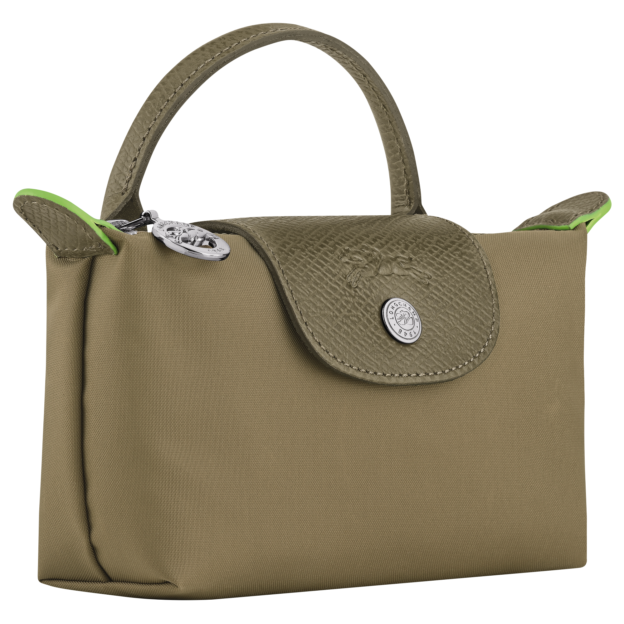 Le Pliage Green Pouch with handle Artichoke