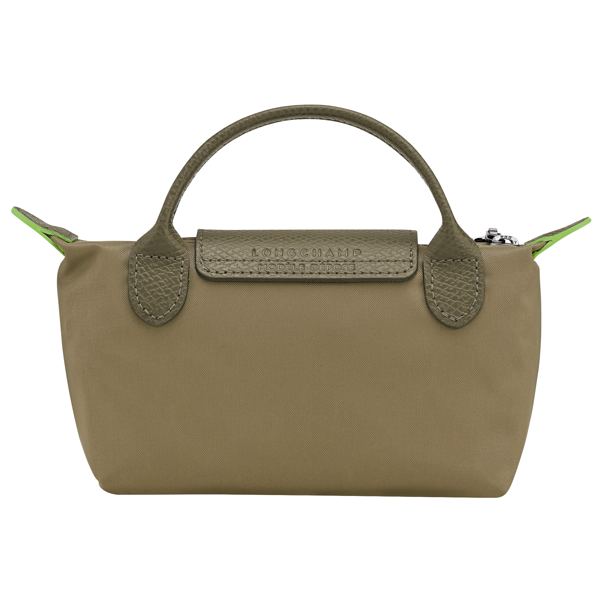 Le Pliage Green Pouch with handle Artichoke