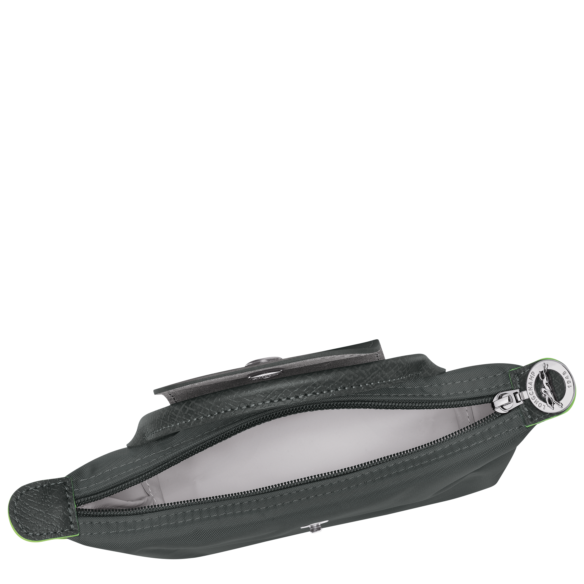 Le Pliage Green Pouch with handle Graphite
