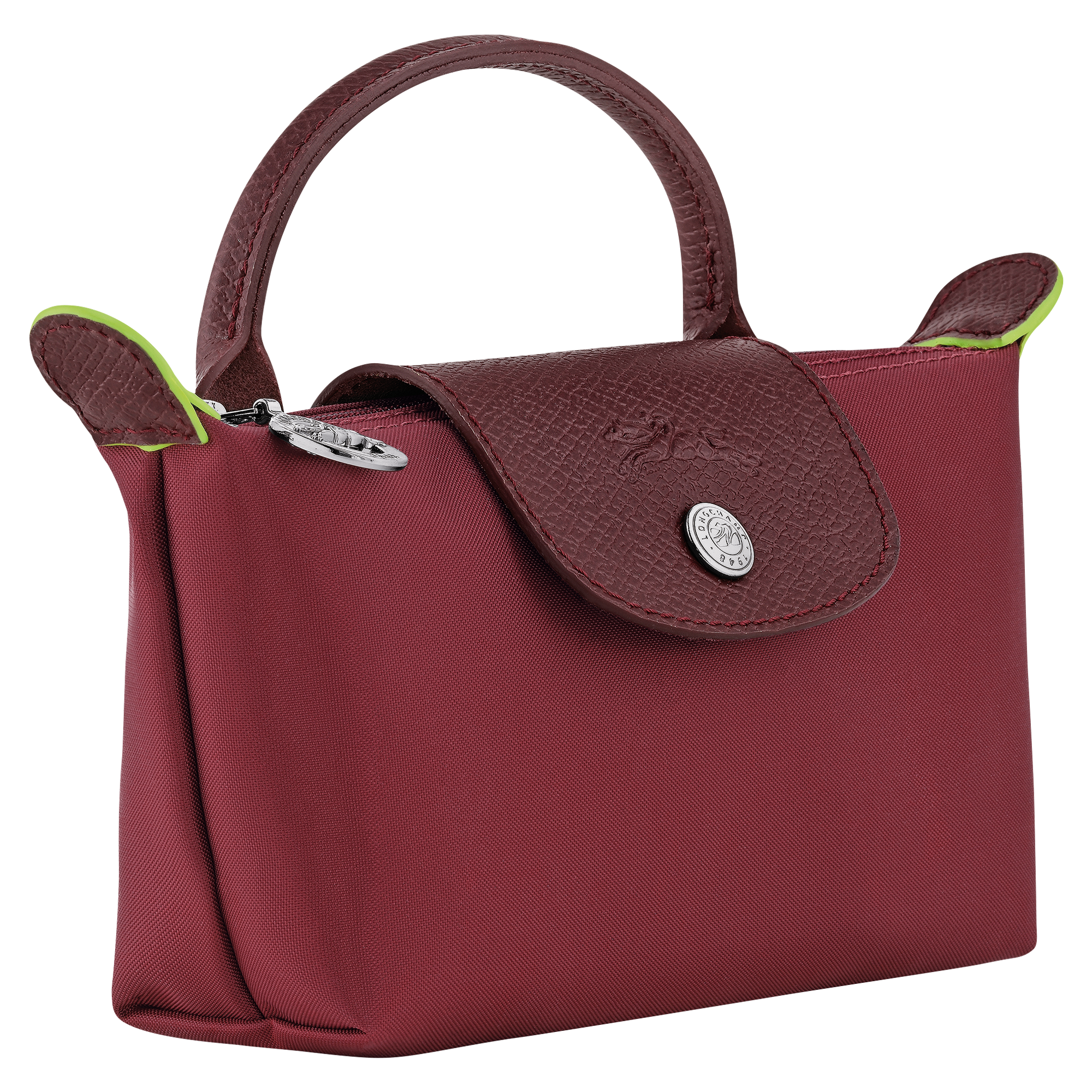 Le Pliage Green Pouch with handle Pomegranate