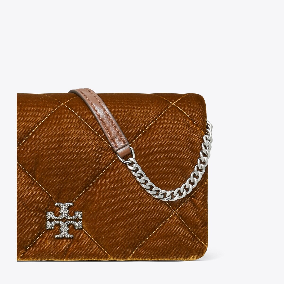 KIRA DIAMOND QUILT VELVET CROSSBODY