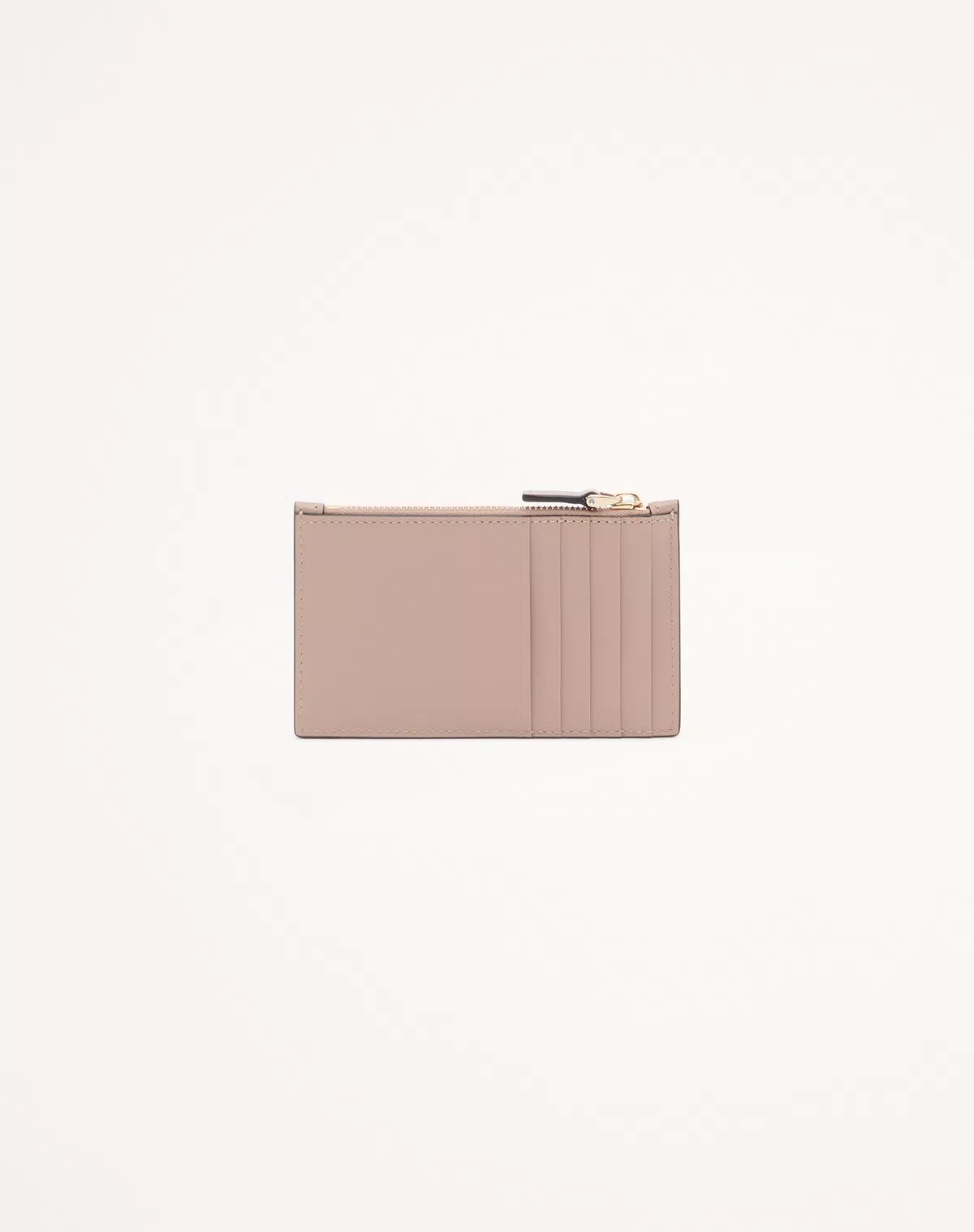 Vlogo walk zipper card holder in calfskin