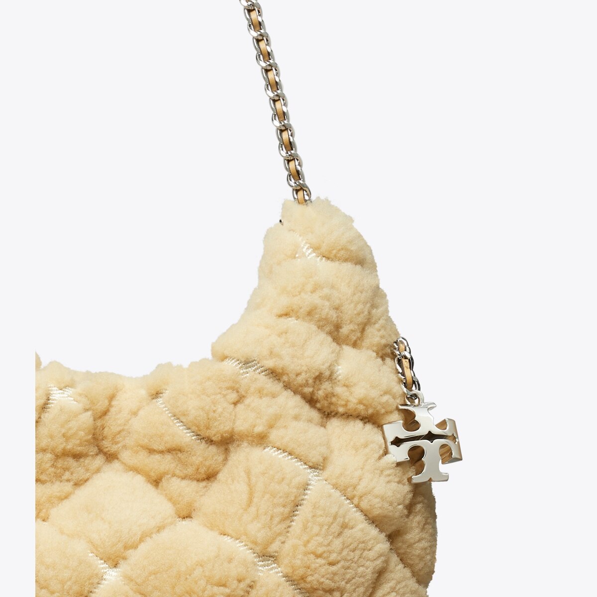 MINI FLEMING SHEARLING HOBO BAG