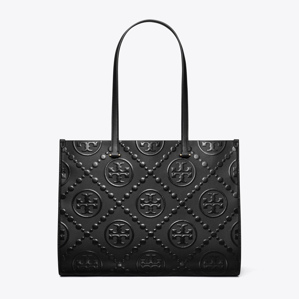 T MONOGRAM EMBOSSED TOTE