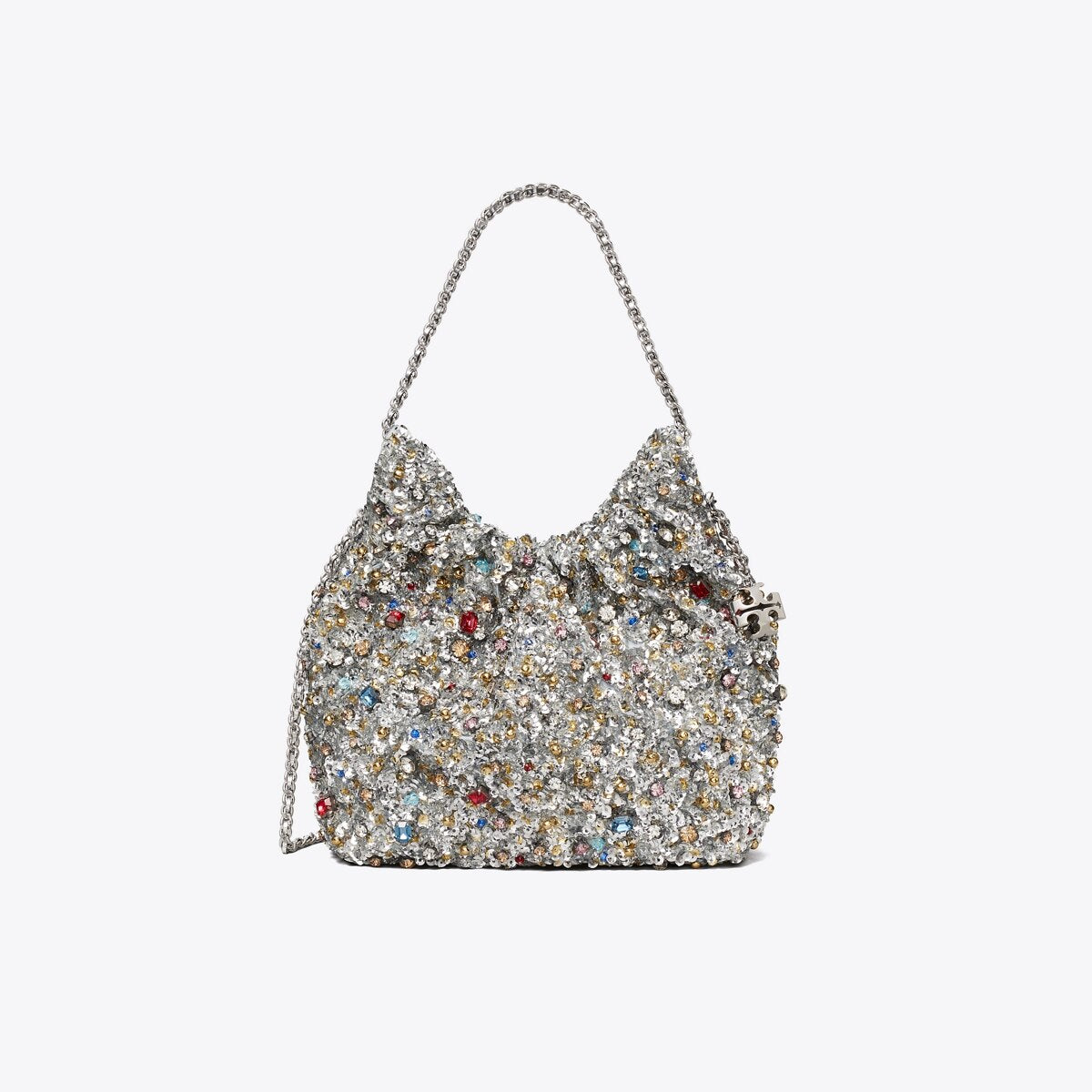 MINI FLEMING EMBELLISHED HOBO BAG
