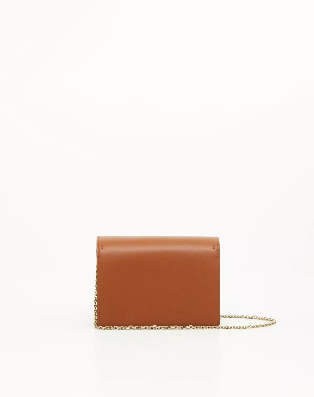 Pouch with vlogo walk calfskin chain
