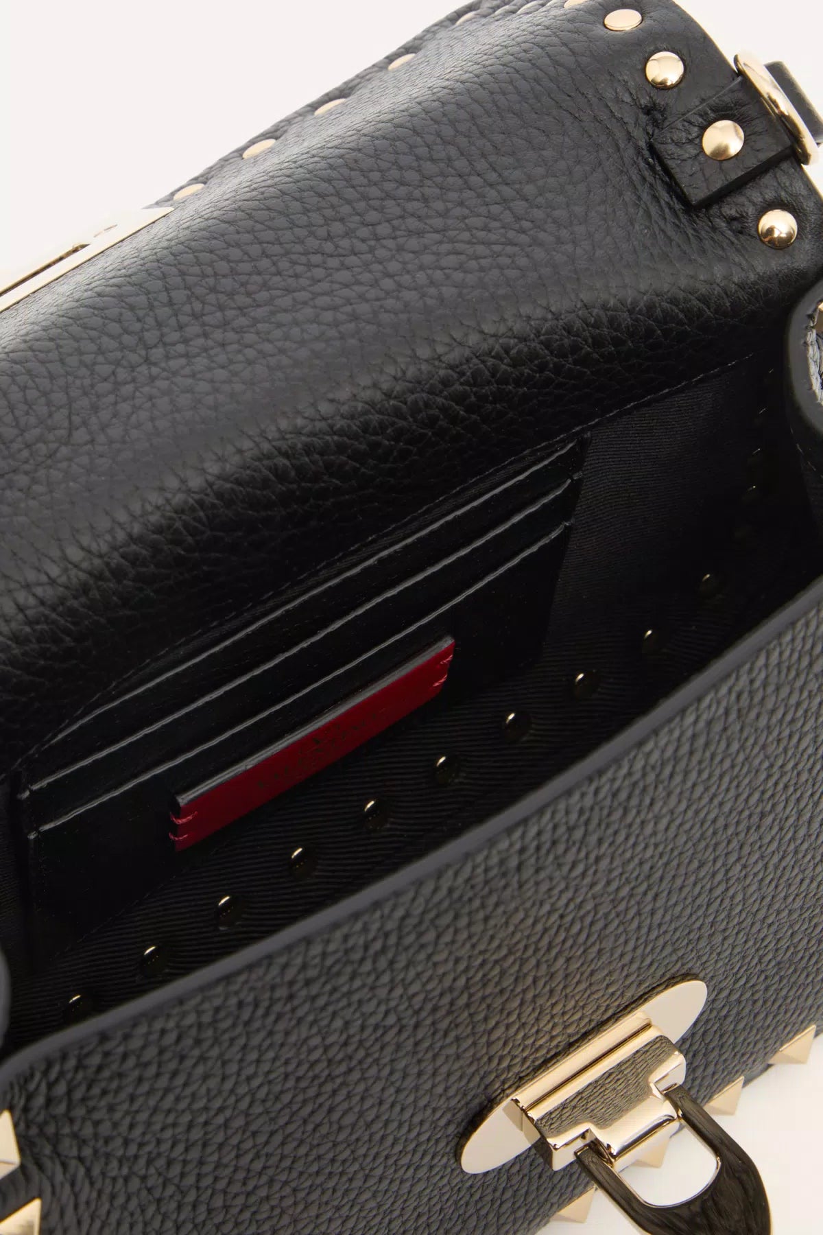 Rockstud small handbag in grainy calfskin