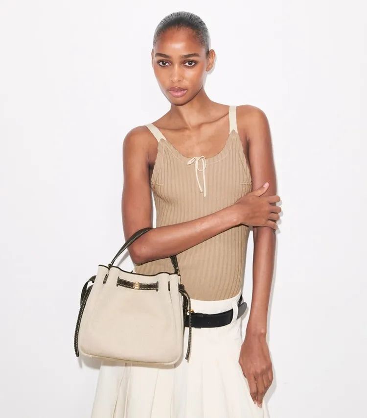 ROMY CANVAS BUCKET BAG