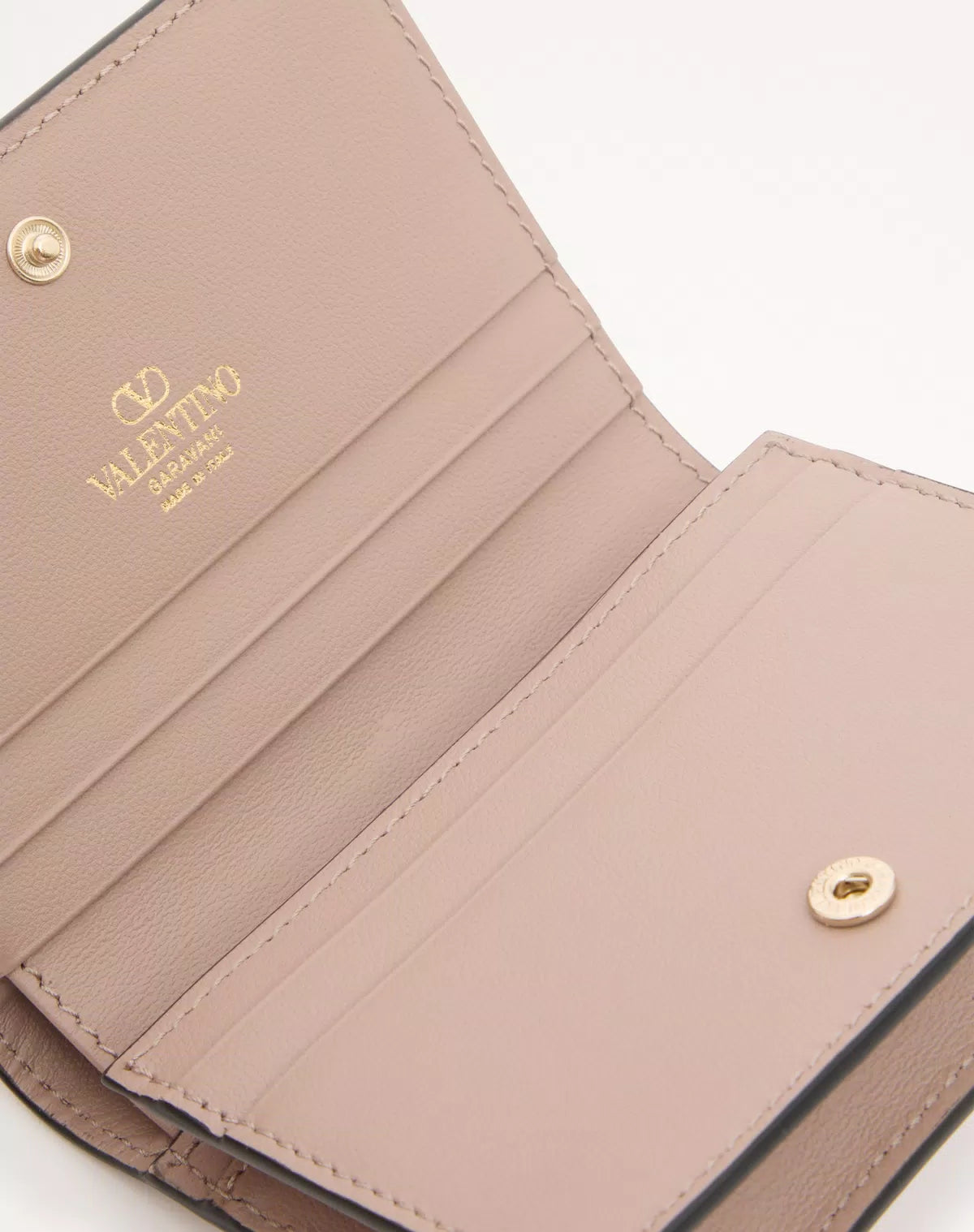 Small vlogo wallet in calfskin