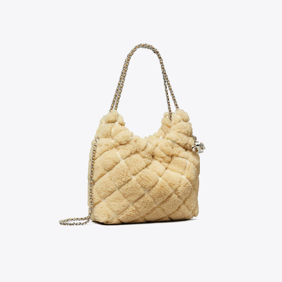 MINI FLEMING SHEARLING HOBO BAG