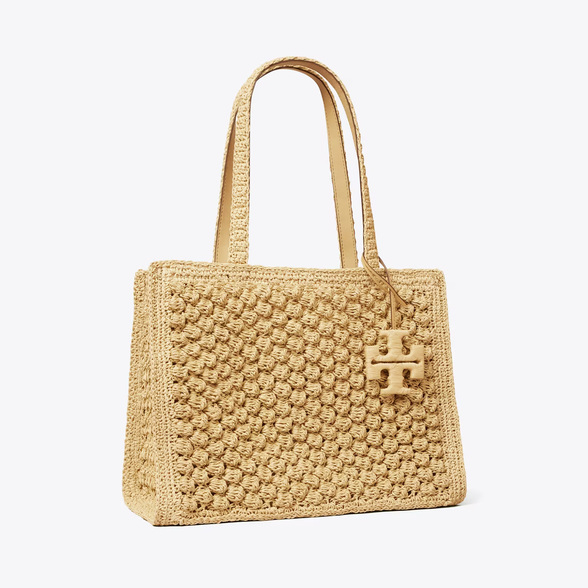 SMALL ELLA HAND-CROCHETED POPCORN TOTE