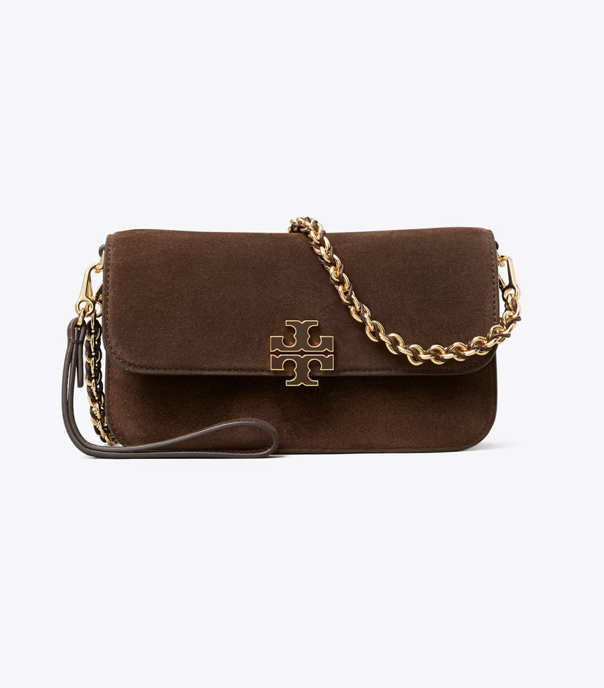 Britten Suede Chain Wallet W. Wristlet