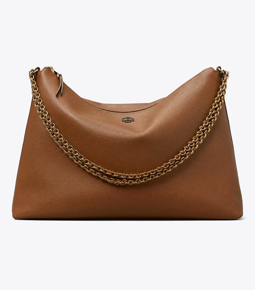 Large Pebbled Leather Shoulder Bag