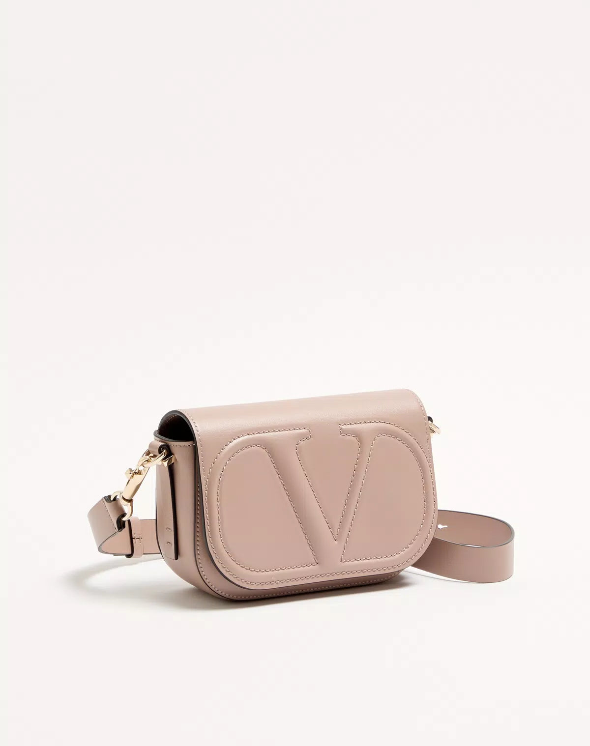 Vlogo walk small calfskin crossbody bag