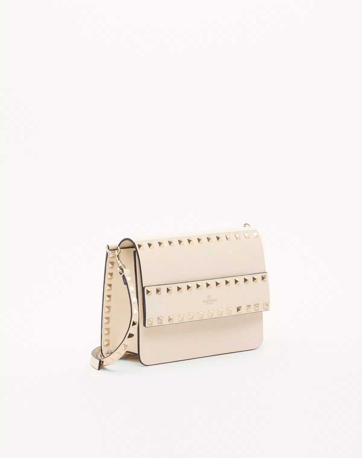 Rockstud small shoulder bag in grainy calfskin