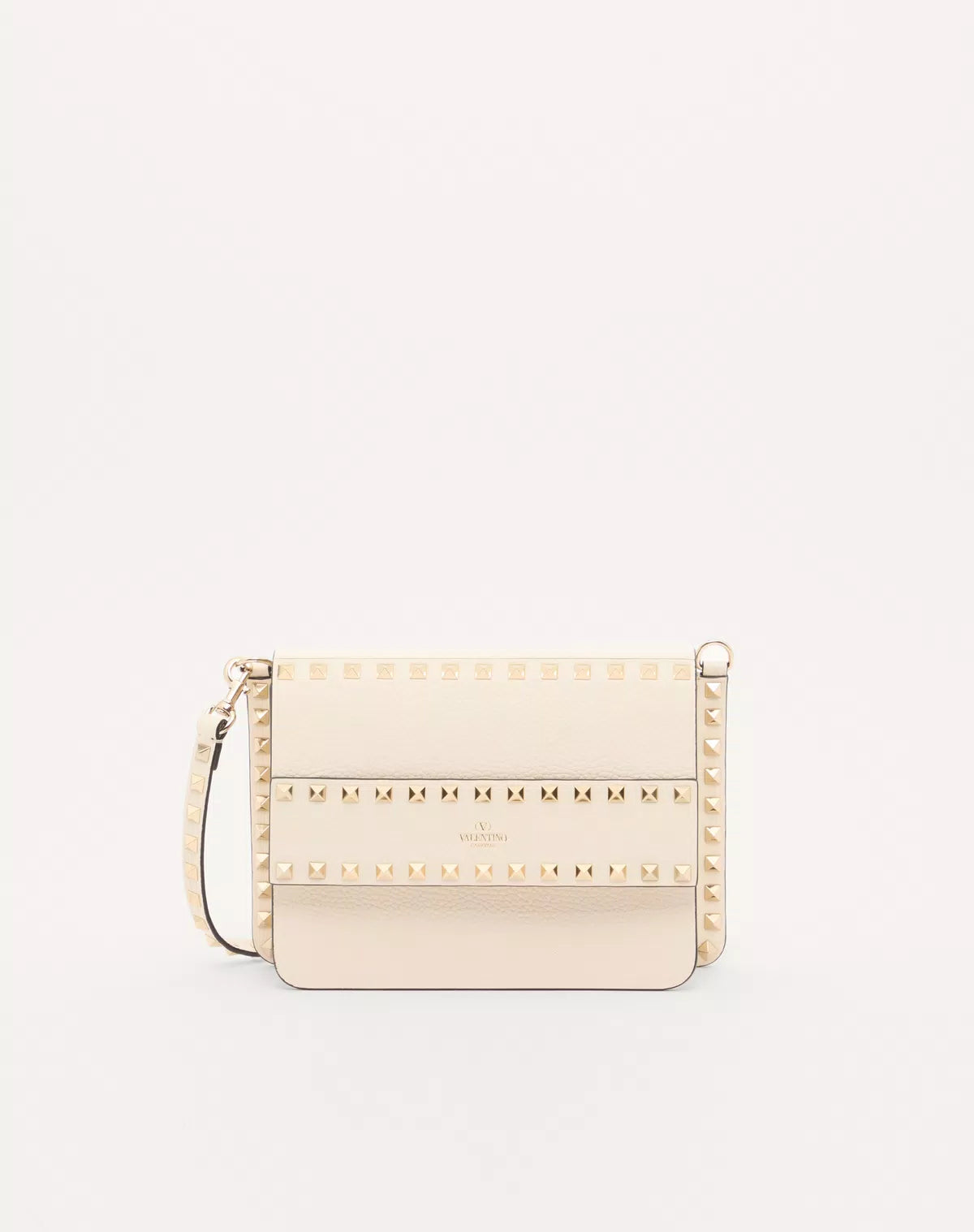 Rockstud small shoulder bag in grainy calfskin