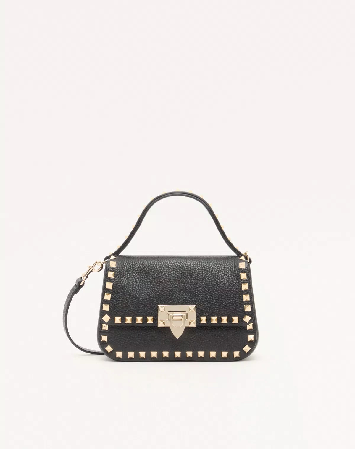 Rockstud small handbag in grainy calfskin