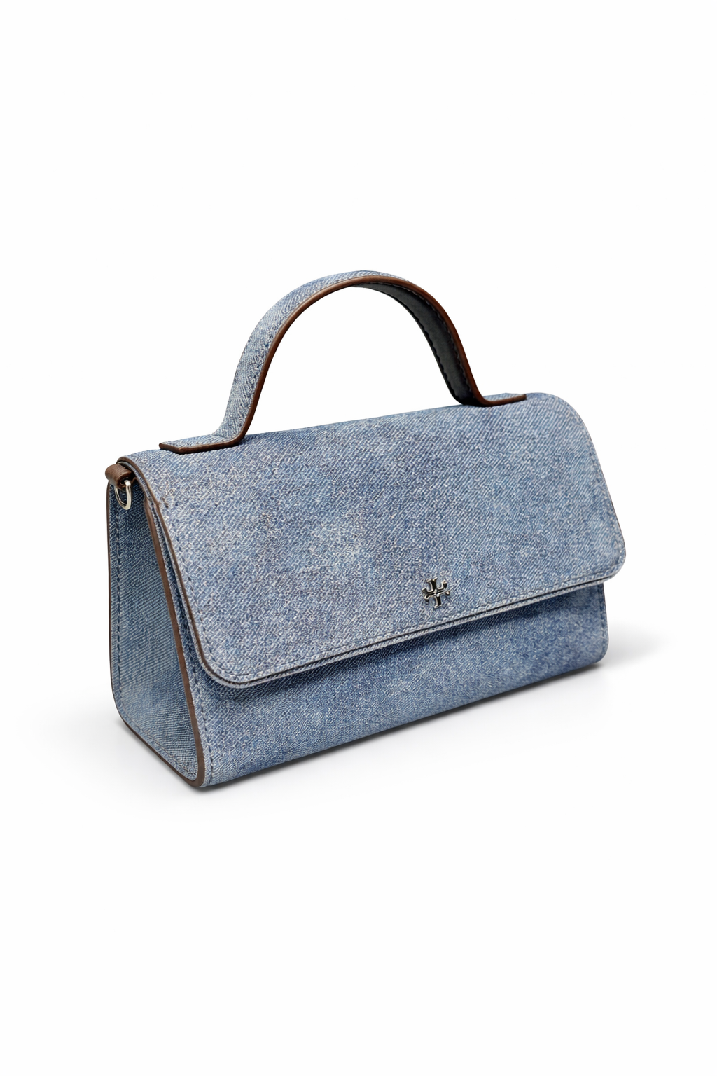 Emerson Denim Suede Chain Wallet Crossbody