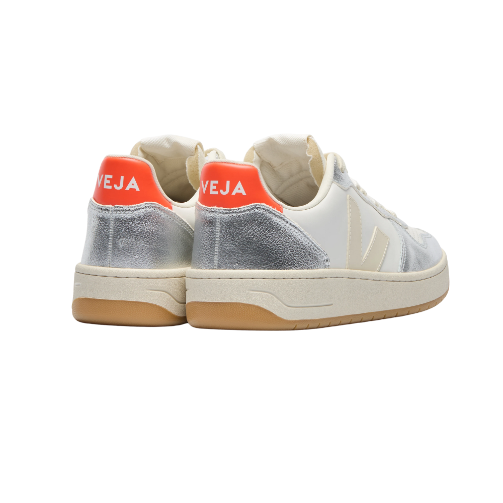 V-10 LEATHER WHITE PIERRE SILVER