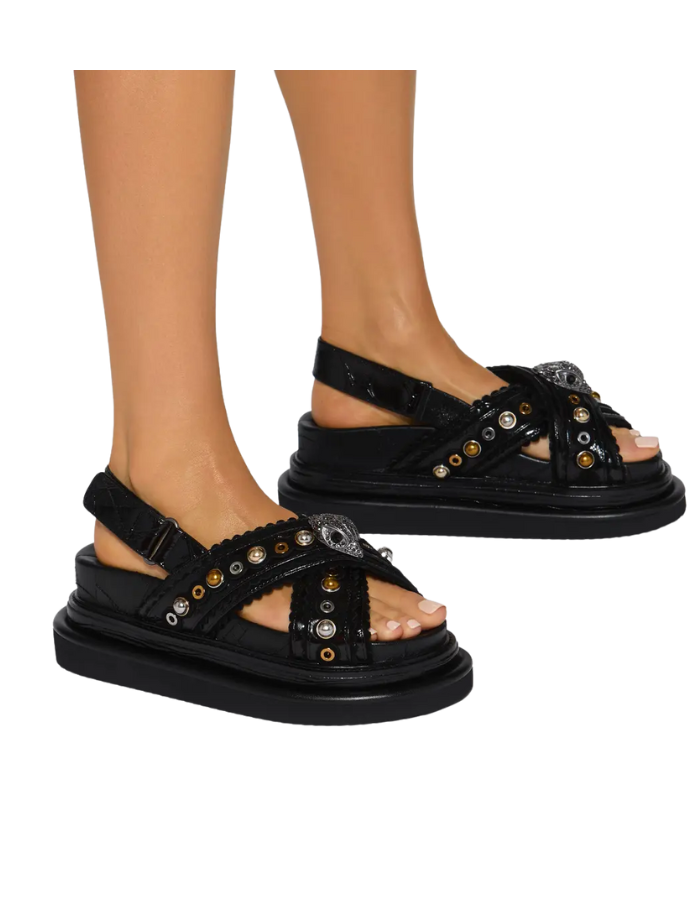 Orson cross scallop sandal