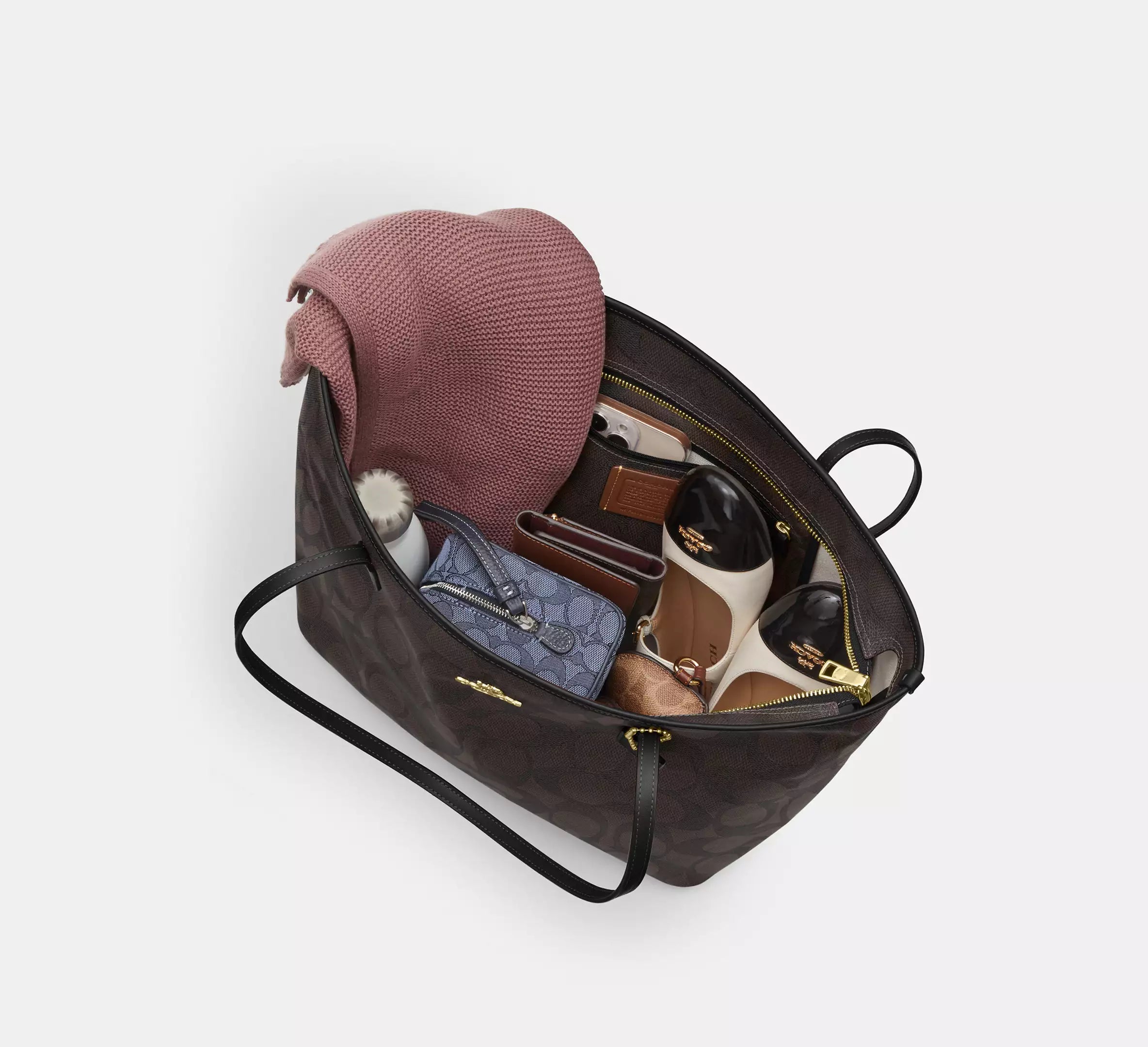 Large City Tote Bag In Maxi Signature Canvas