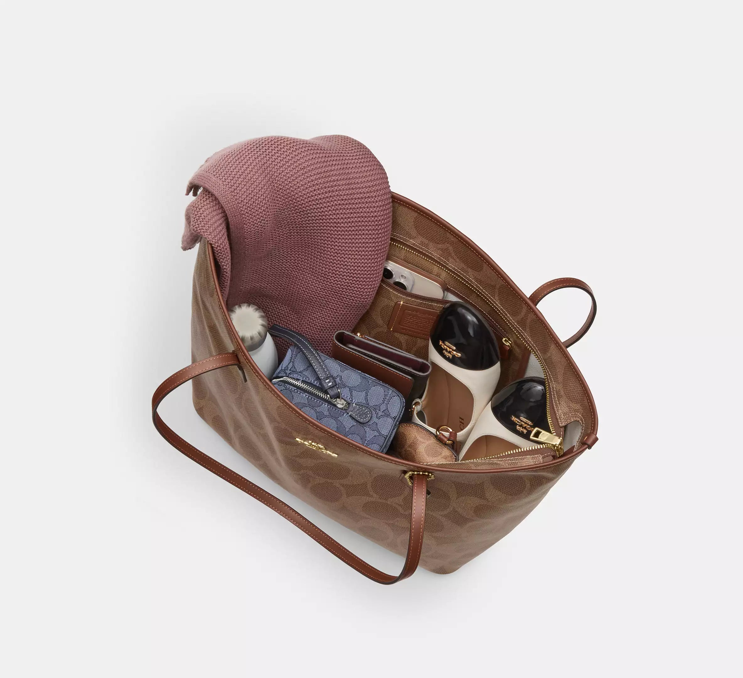 Large City Tote Bag In Maxi Signature Canvas