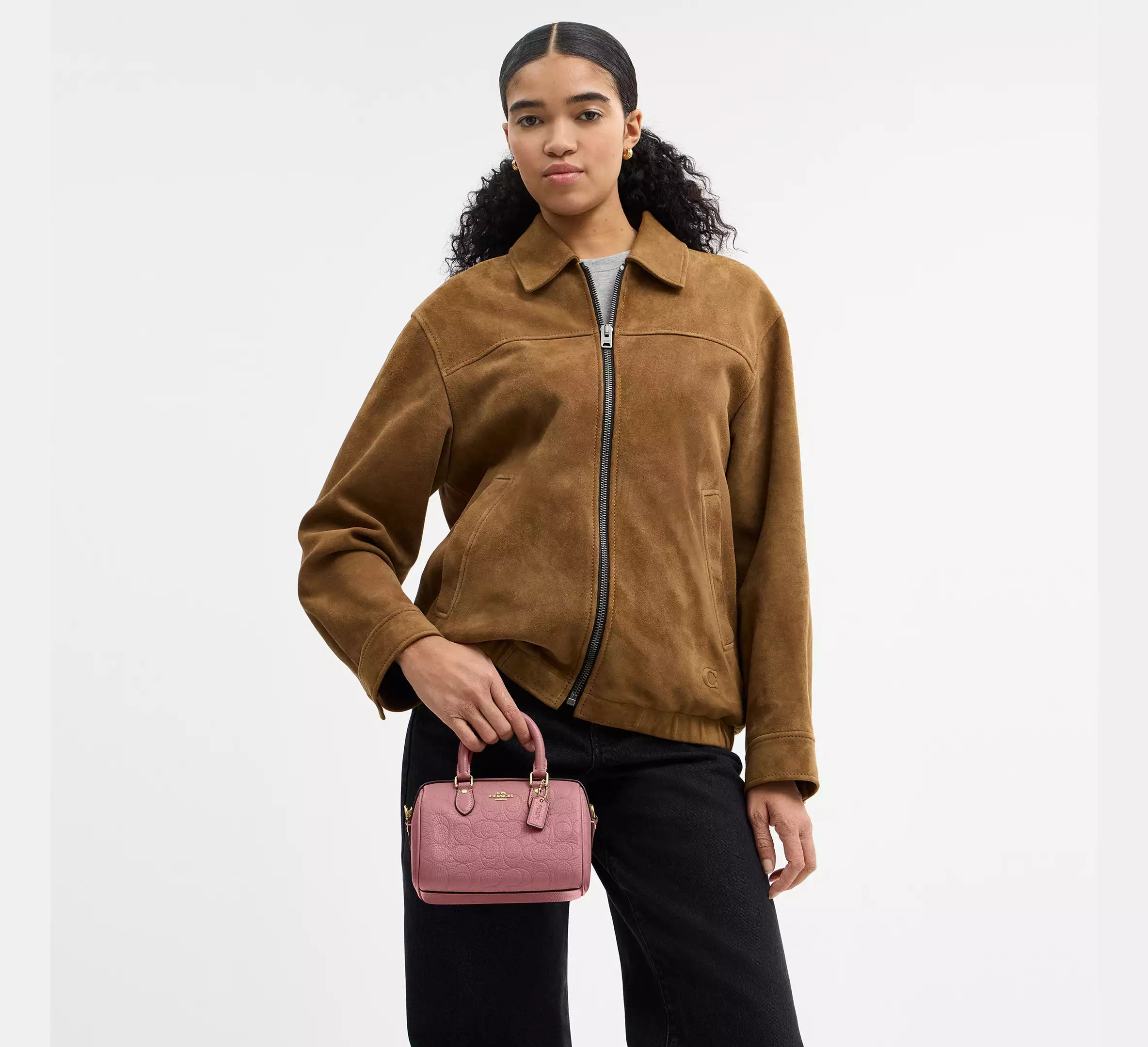 Mini Rowan Crossbody Bag In Signature Leather