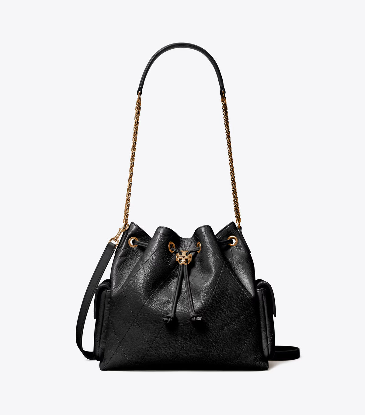 CHARLIE QUILTED DRAWSTRING SHOULDER BAG