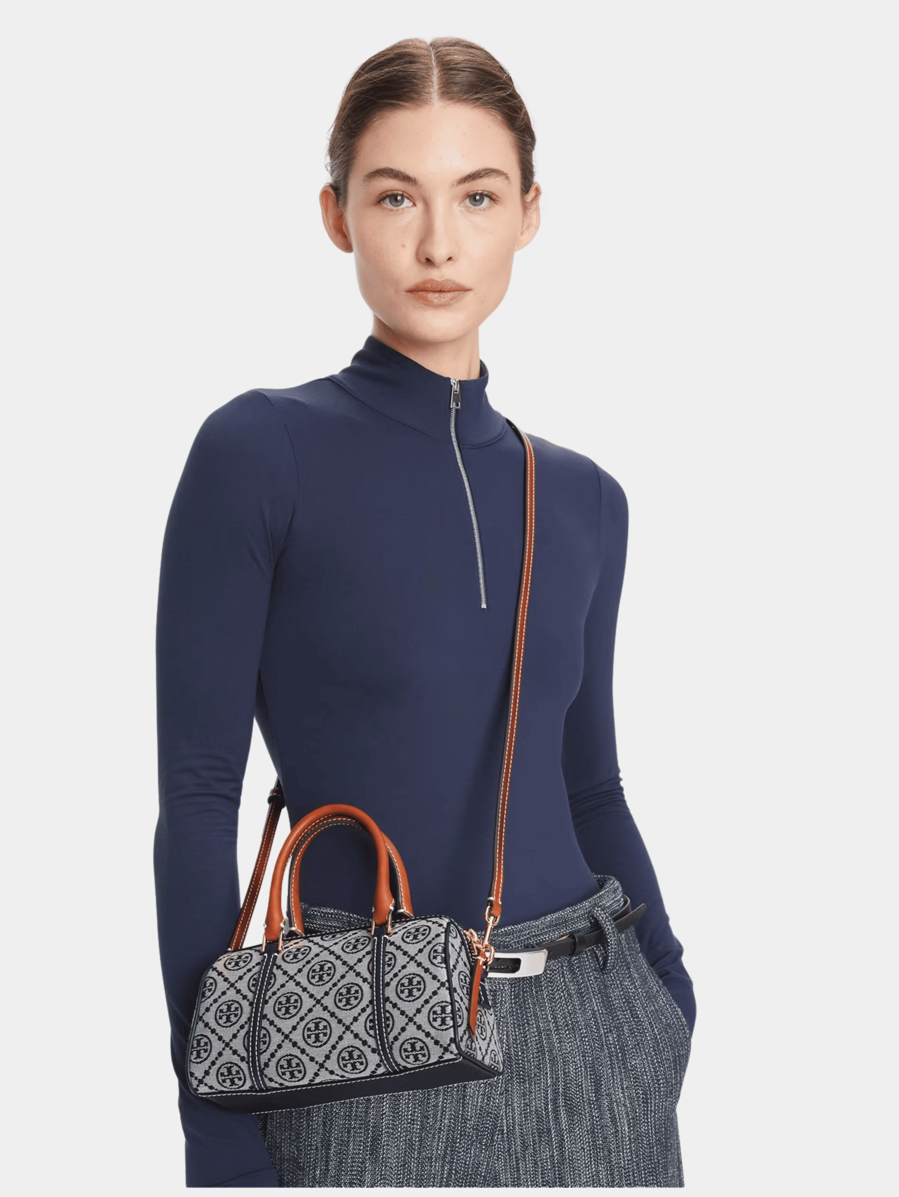 T MONOGRAM PETITE BARREL BAG