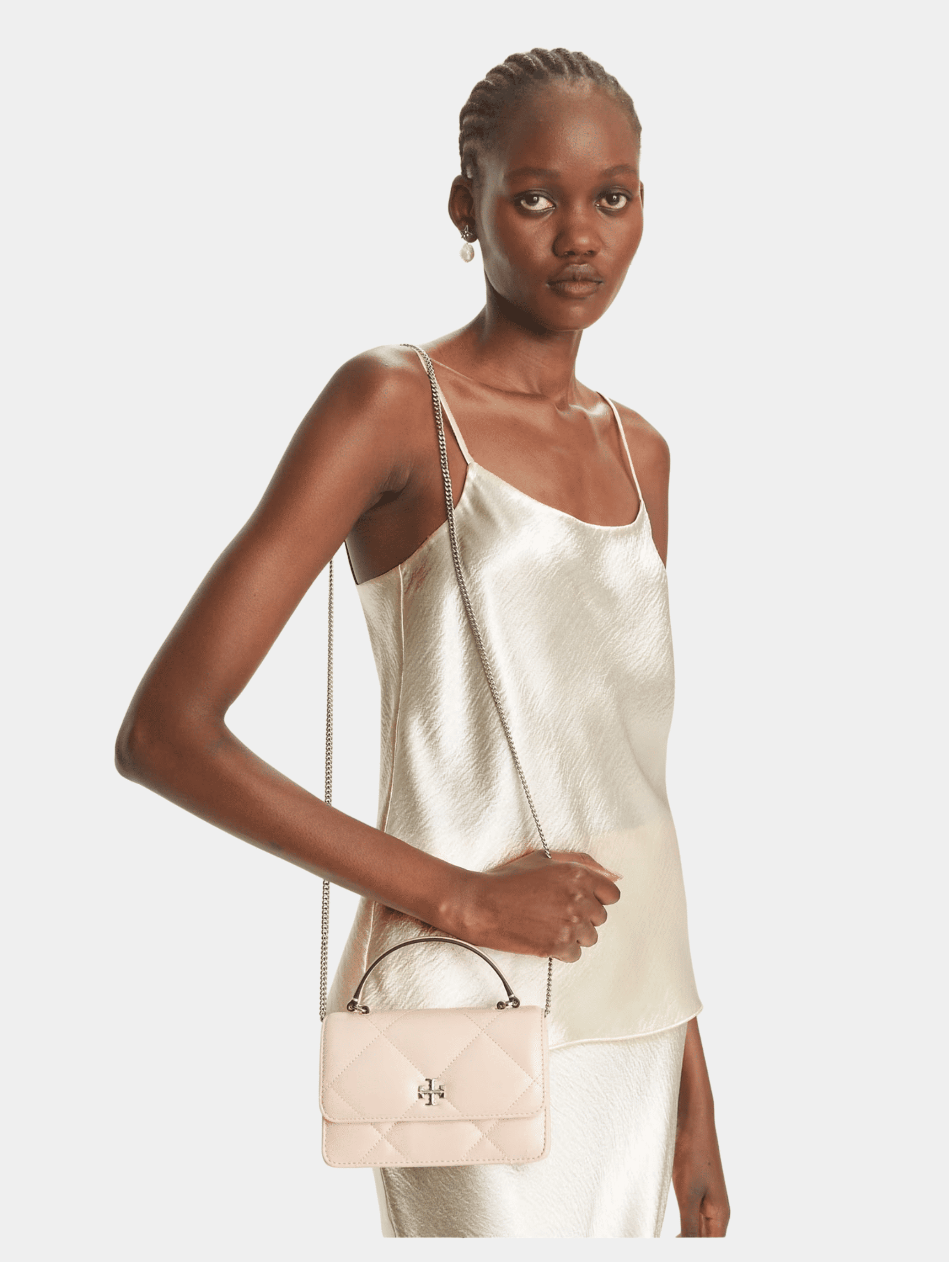 MINI KIRA DIAMOND QUILT TOP-HANDLE CROSSBODY