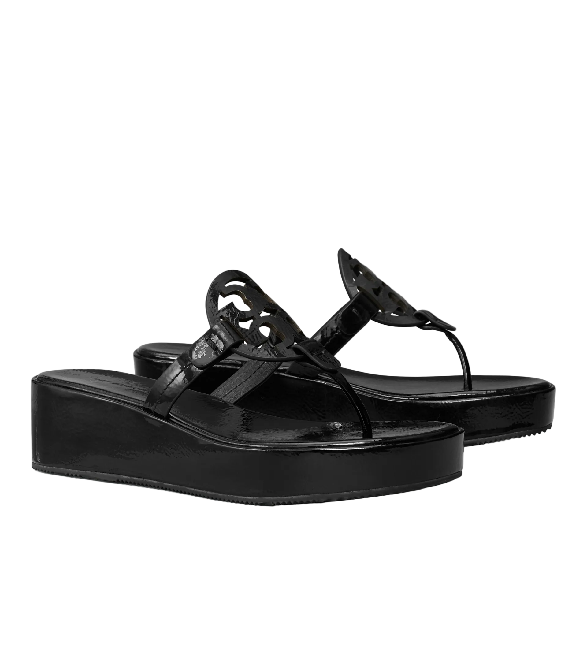 MILLER PATENT WEDGE SANDAL