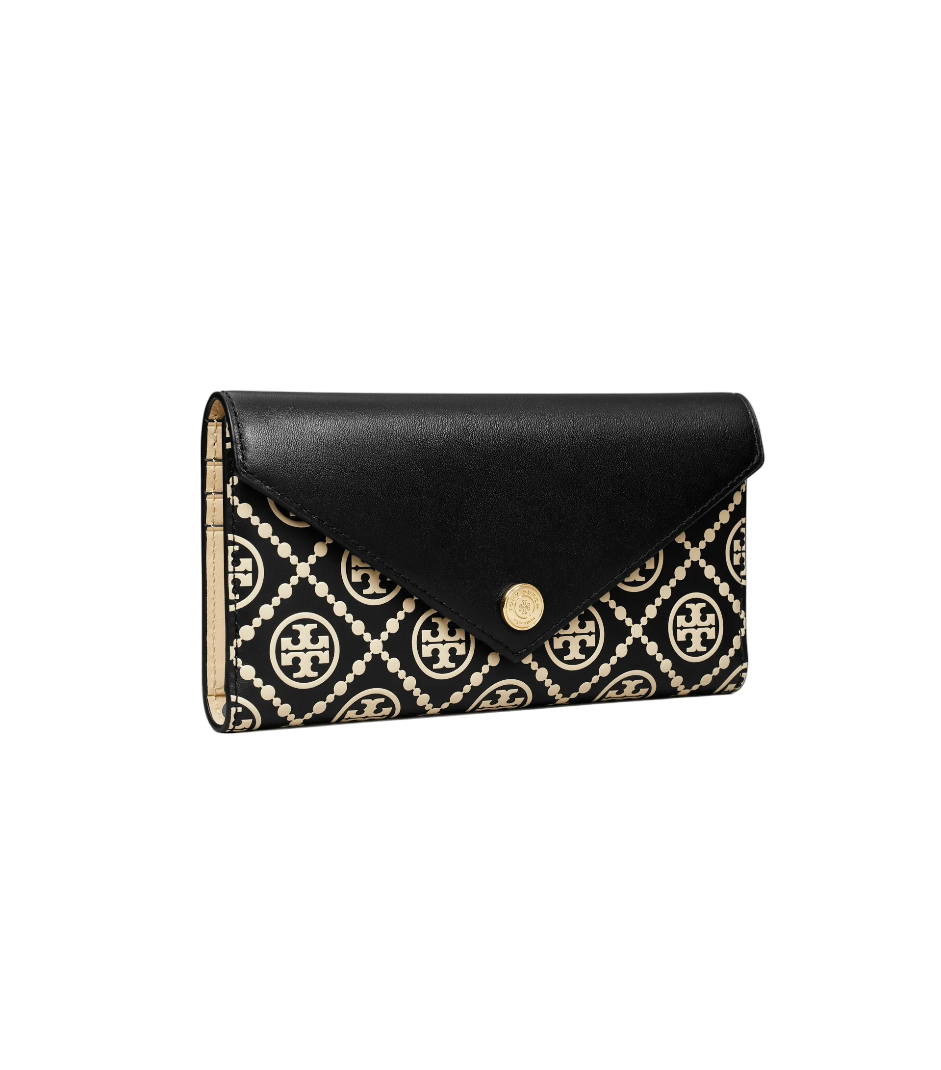 T MONOGRAM CONTRAST EMBOSSED ENVELOPE WALLET