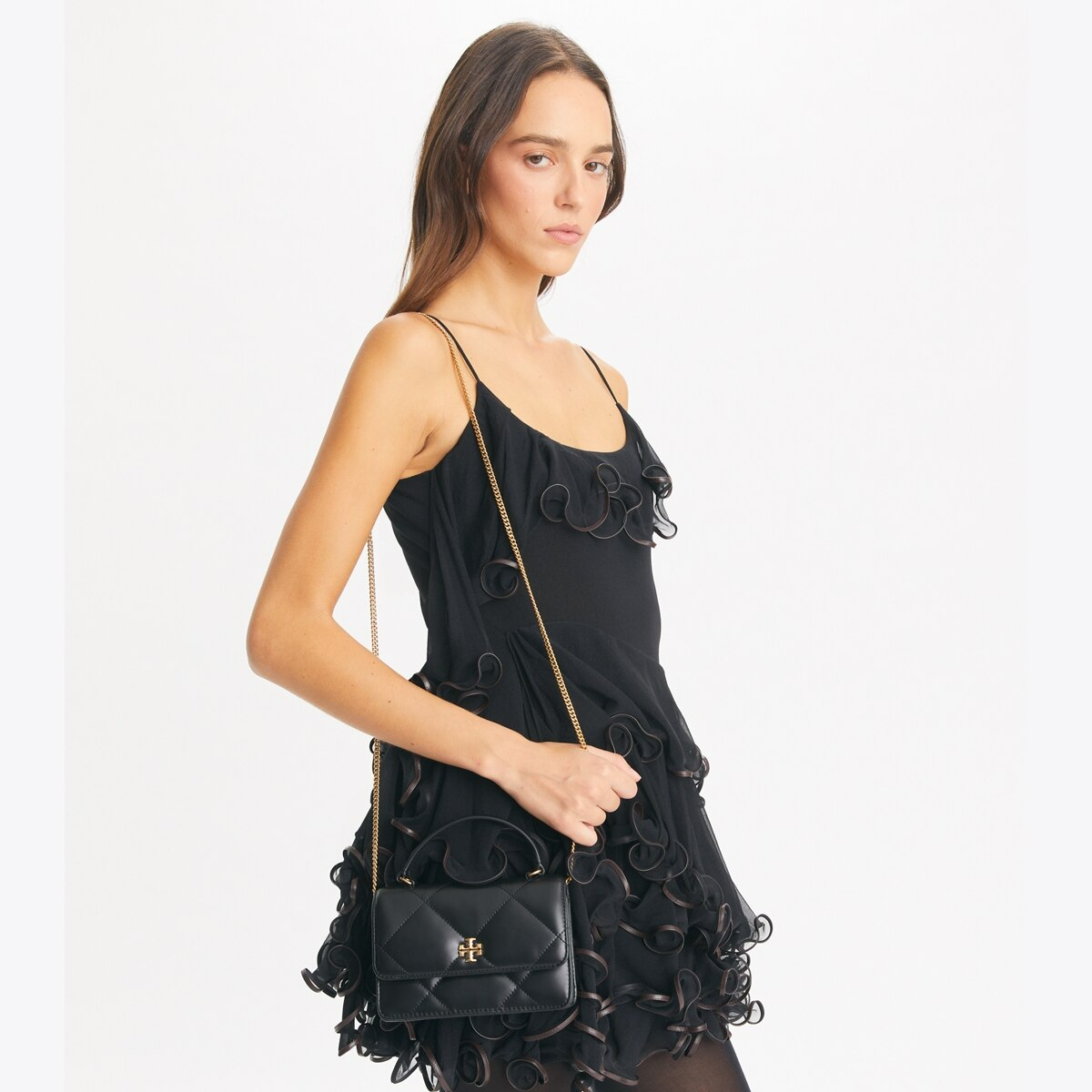 MINI KIRA DIAMOND QUILT TOP-HANDLE CROSSBODY