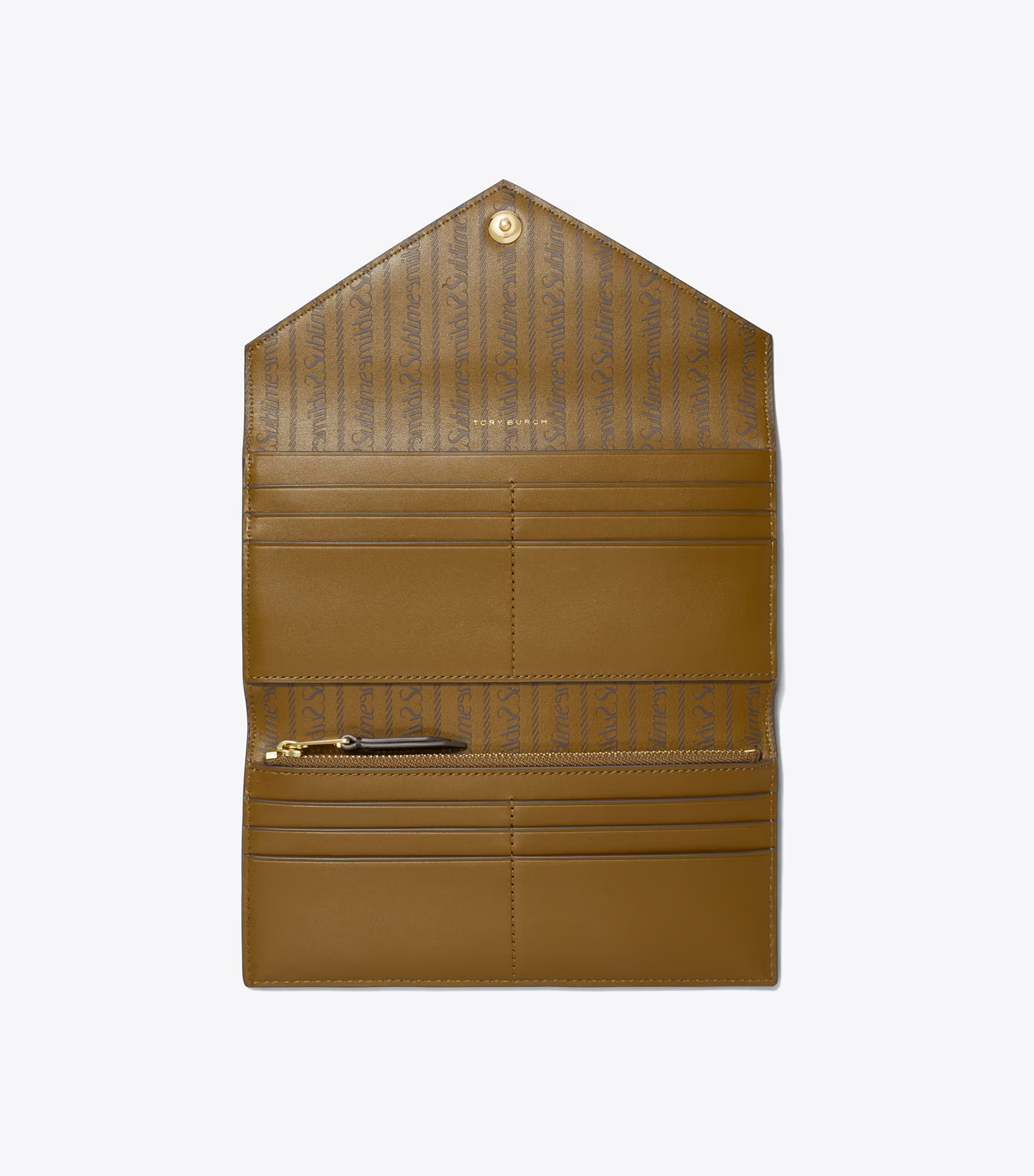 T MONOGRAM COATED CANVAS ENVELOPE WALLET