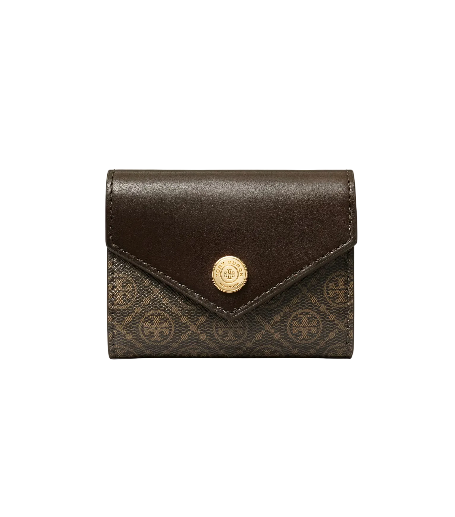 T MONOGRAM COATED CANVAS SMALL ENVELOPE WALLET