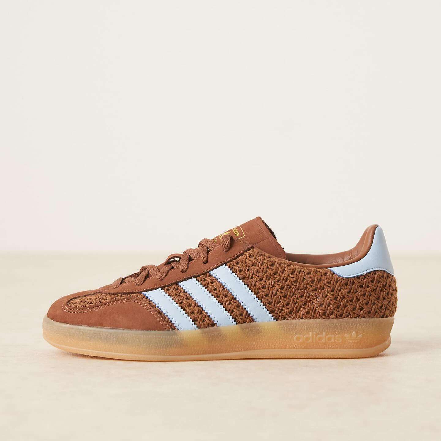 adidas Originals Gazelle Indoor sneakers in brown and blue