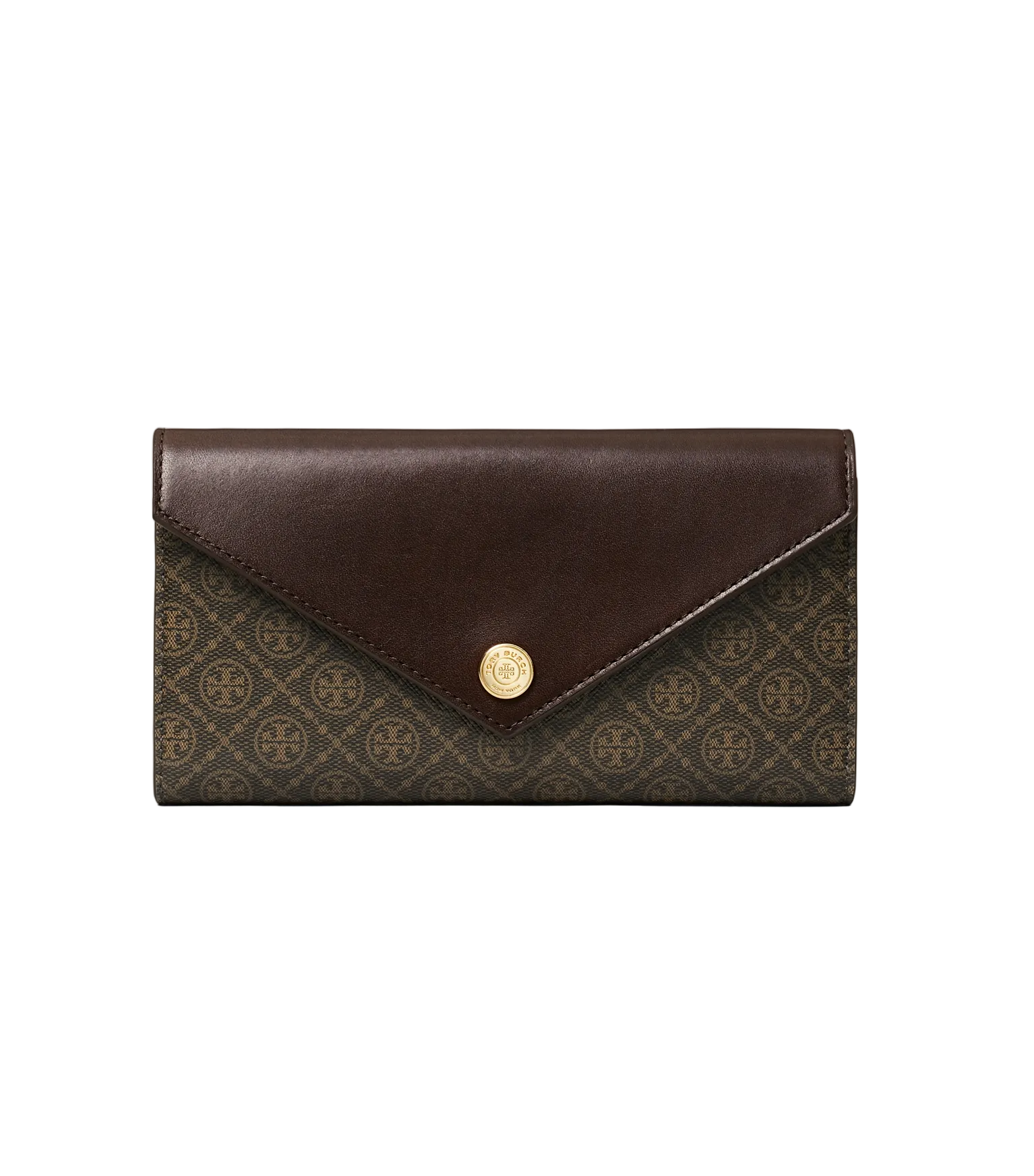 T MONOGRAM COATED CANVAS ENVELOPE WALLET