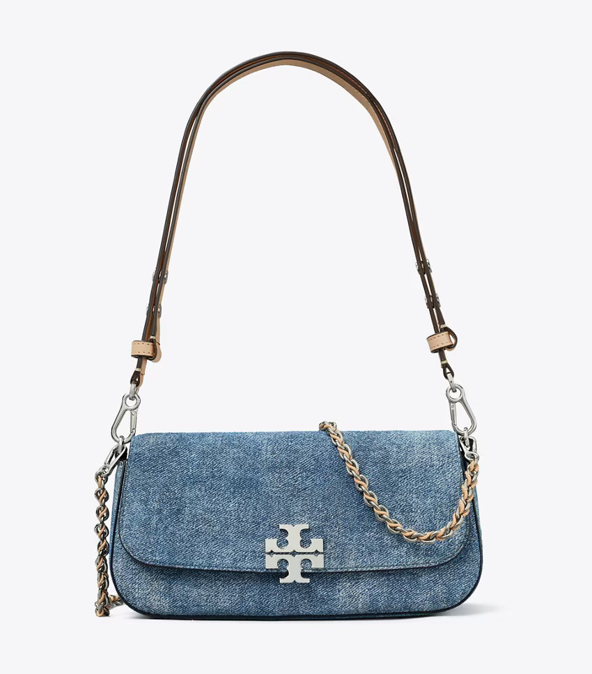 Britten Denim Suede Convertible Crossbody