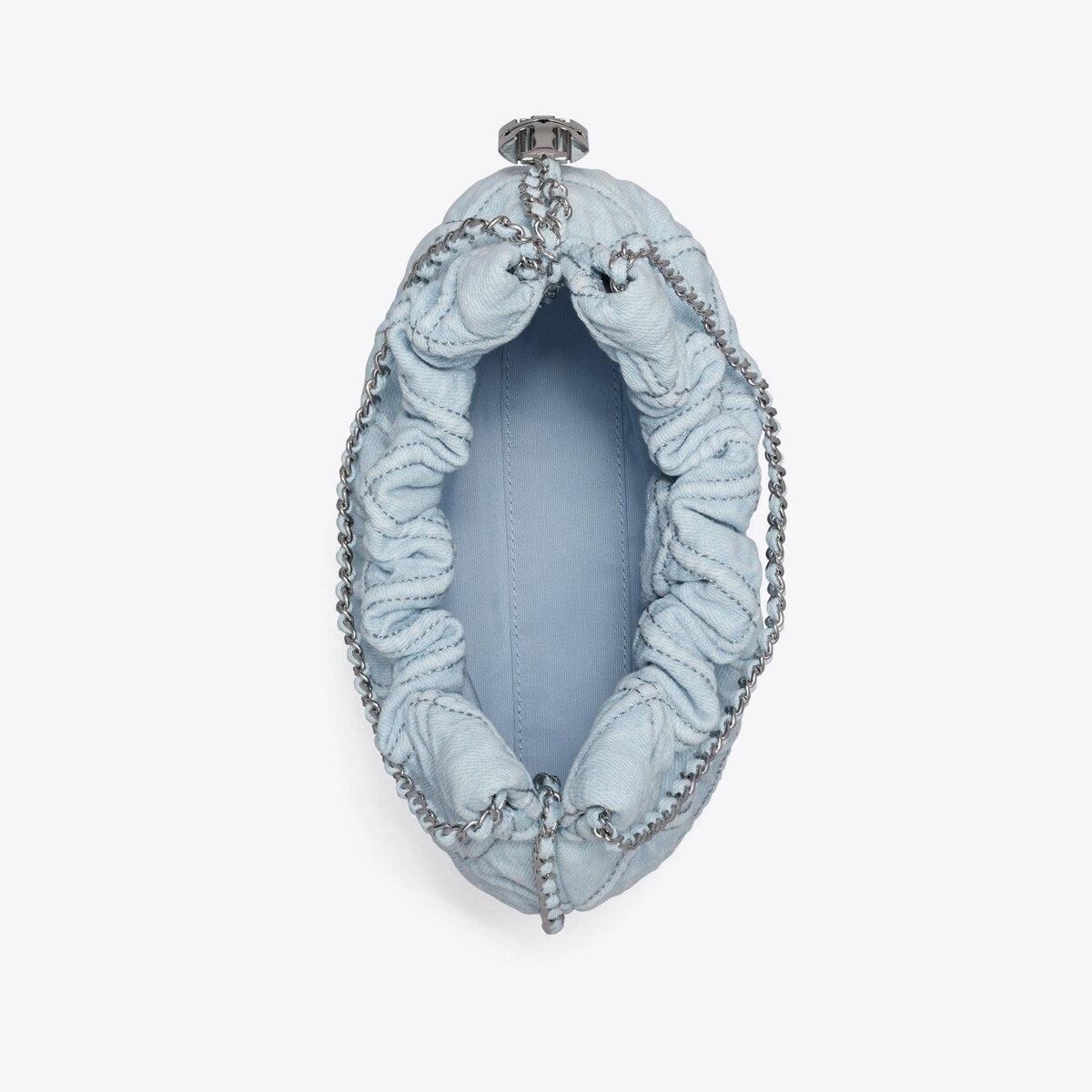 MINI FLEMING SOFT DENIM HOBO BAG