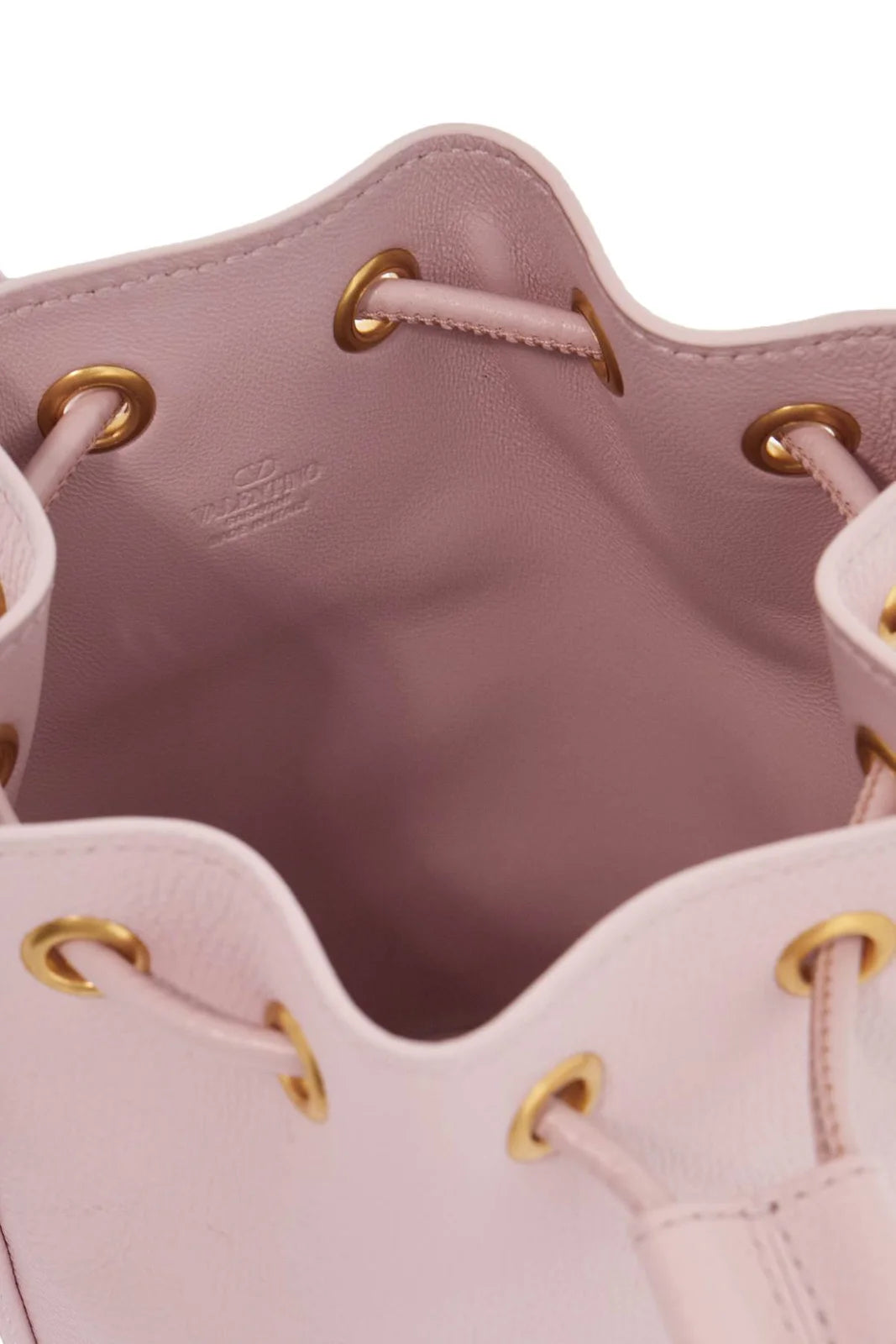 Valentino VLogo Plaque Drawstring Bucket Bag