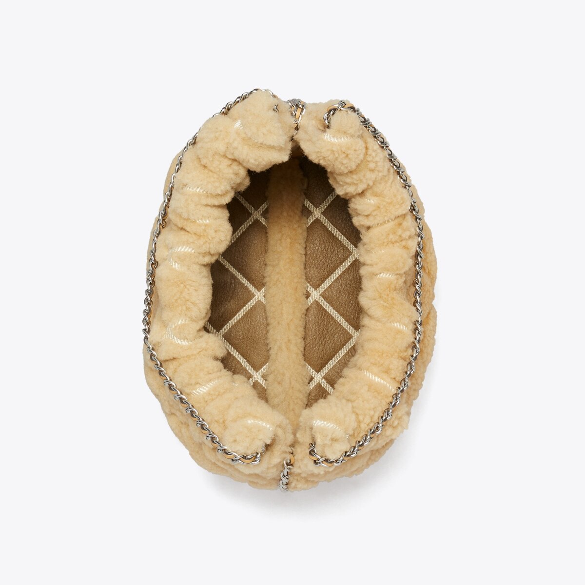 MINI FLEMING SHEARLING HOBO BAG