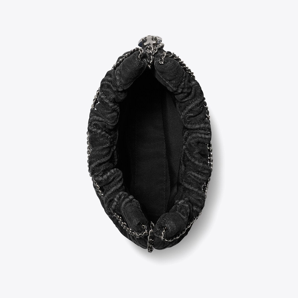 MINI FLEMING SOFT DENIM HOBO BAG