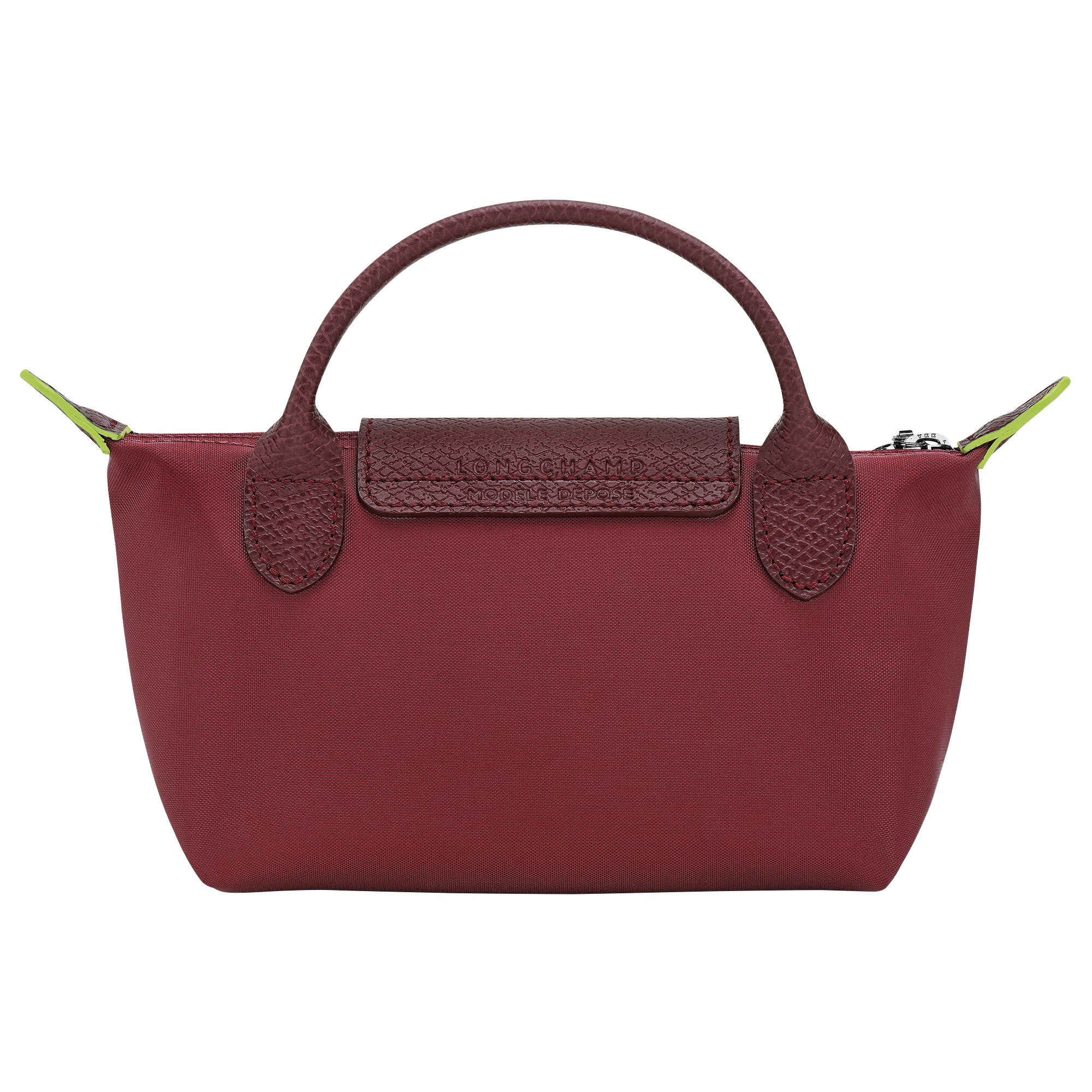 Le Pliage Green Pouch with handle Pomegranate
