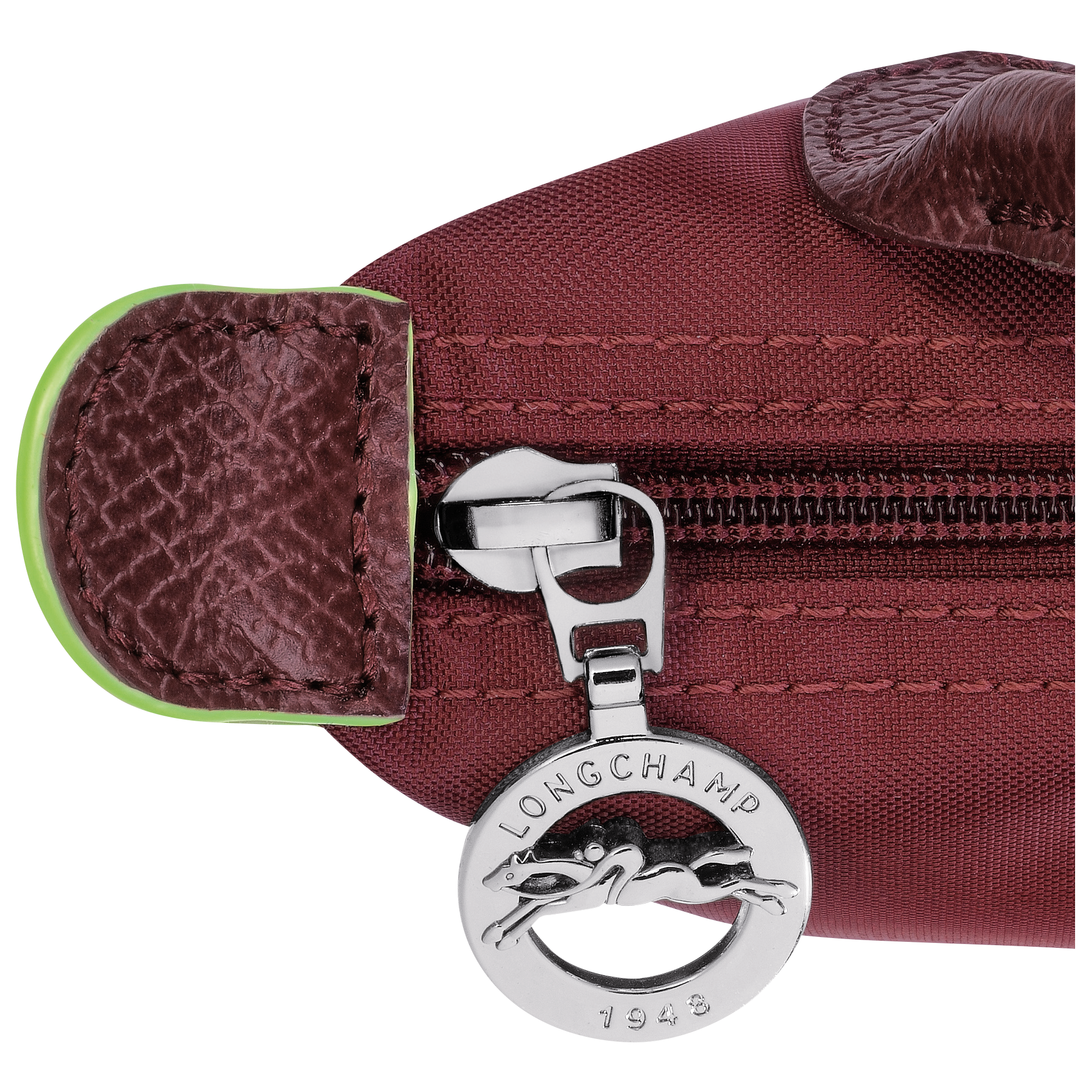 Le Pliage Green Pouch with handle Pomegranate