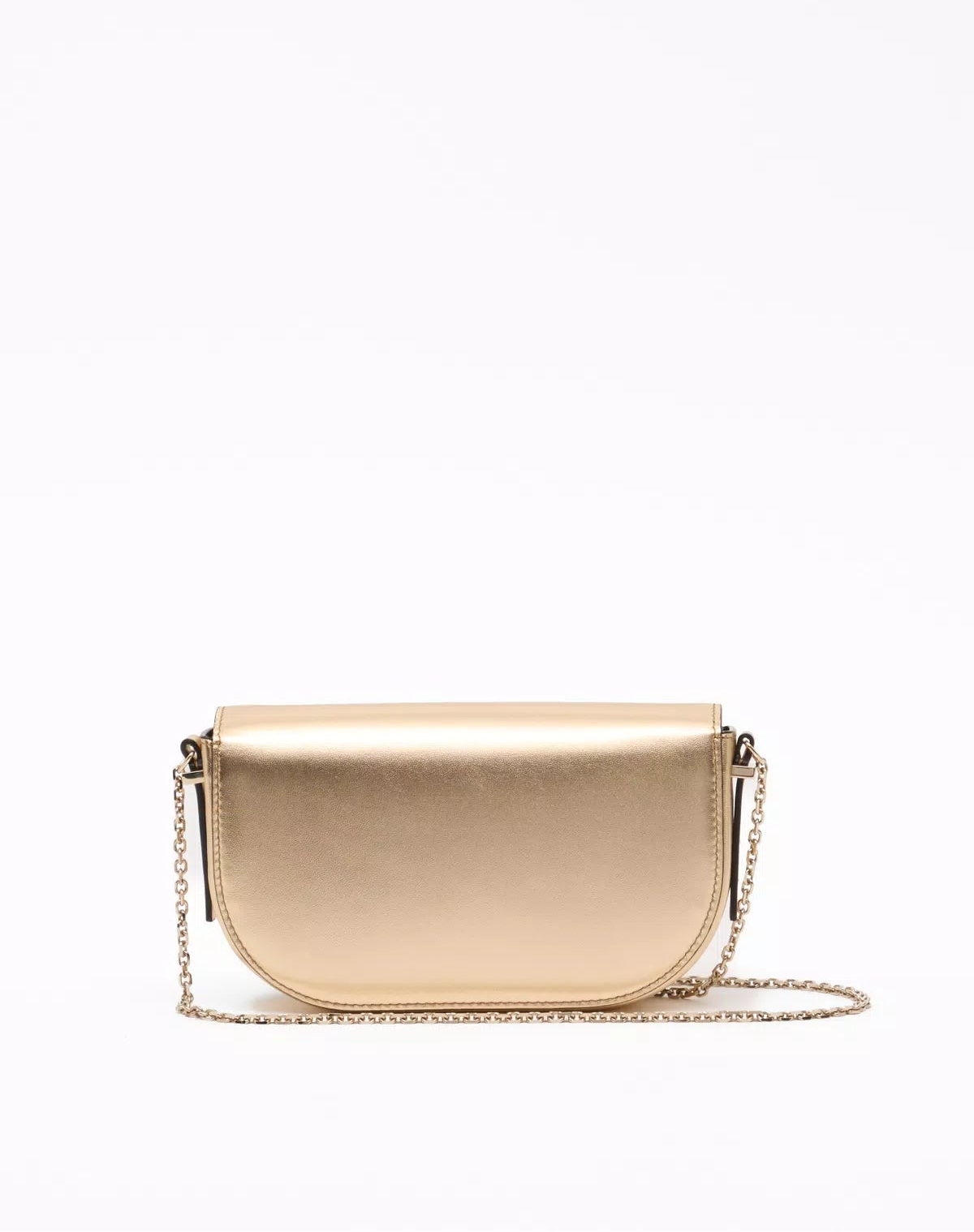 Vlogo walk chain pouch in metallic nappa