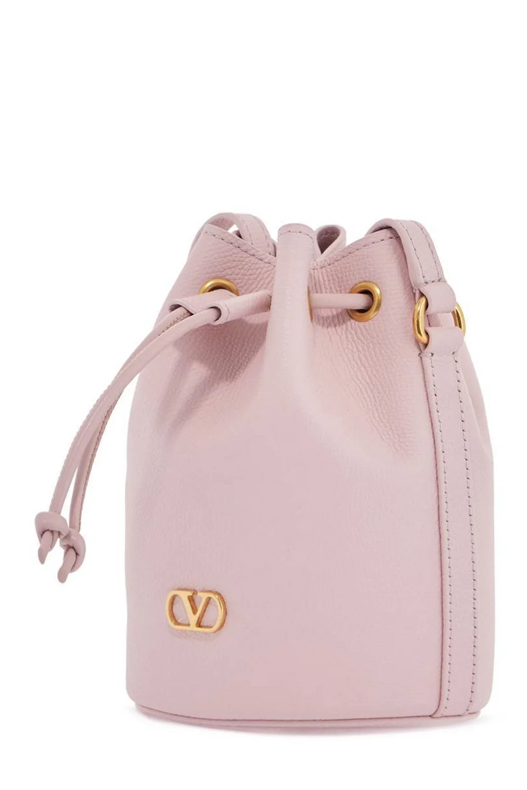 Valentino VLogo Plaque Drawstring Bucket Bag